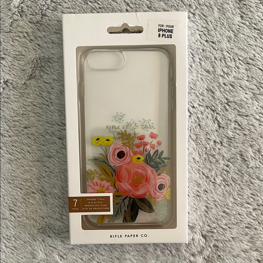 Rifle Paper Co. Floral iPhone 8 Plus Case - Clear with Floral Design